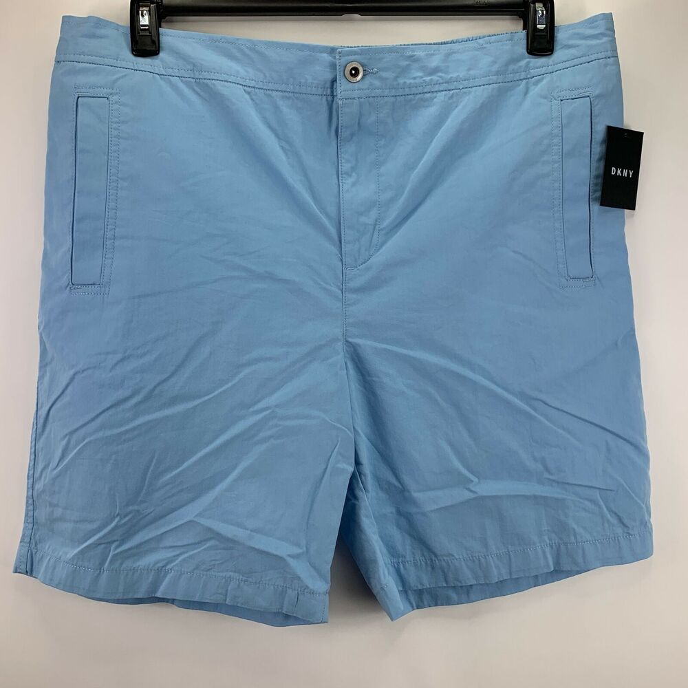 DKNY Mens Regular Fit 9" Pull-On Shorts Blue 2XL